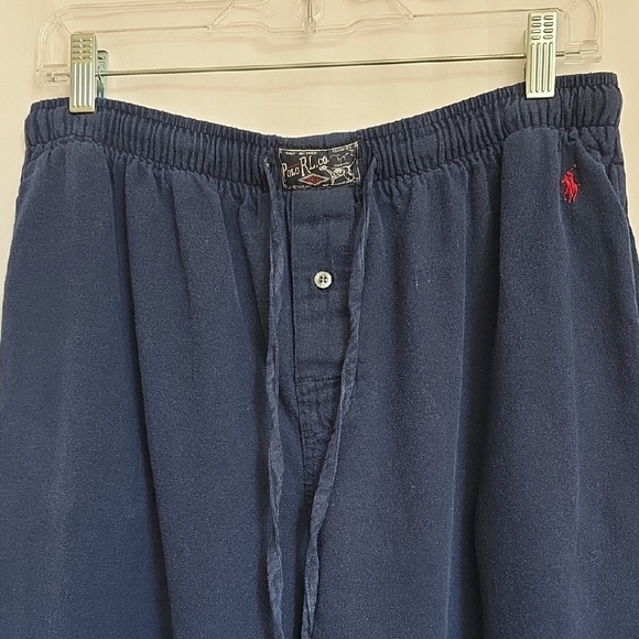 Polo Ralph Lauren Mens Dark Blue Cotton Joggers. Size Medium - Picture 4 of 6